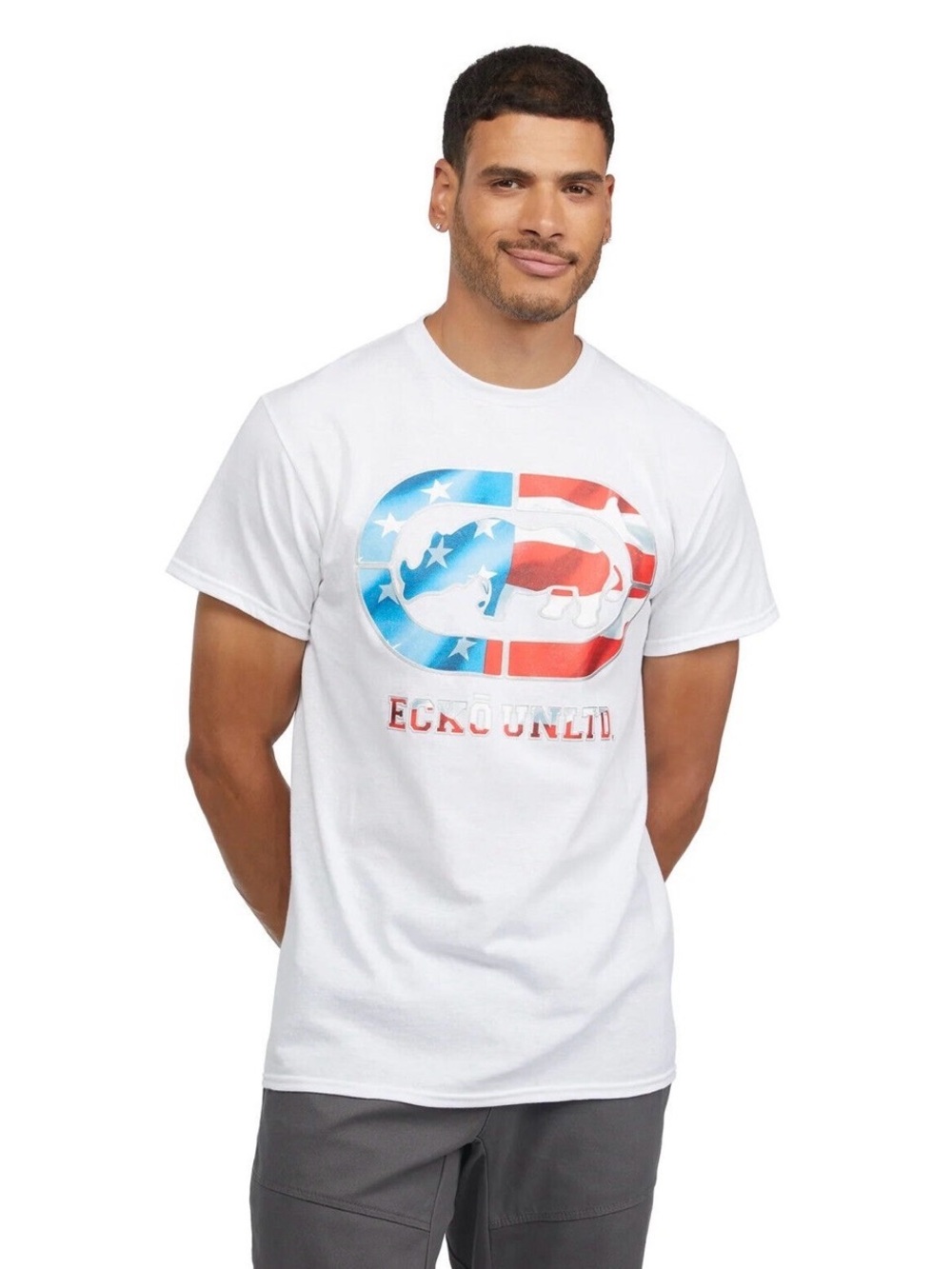 NWT Men’s Ecko Unlltd Color Me USA Stars & Stripes SS Tee Size Large